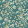 G P & J Baker Fabric Hydrangea Bird (Archive) Teal
