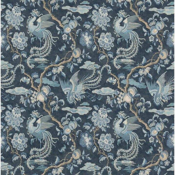Chifu Indigo by G P & J Baker Designer Fabric CHIFU LINEN - 100% Thailand MEDIUM Horizontal: 26.201 and Vertical: 30.732 52.402 - Swanky Fabrics -