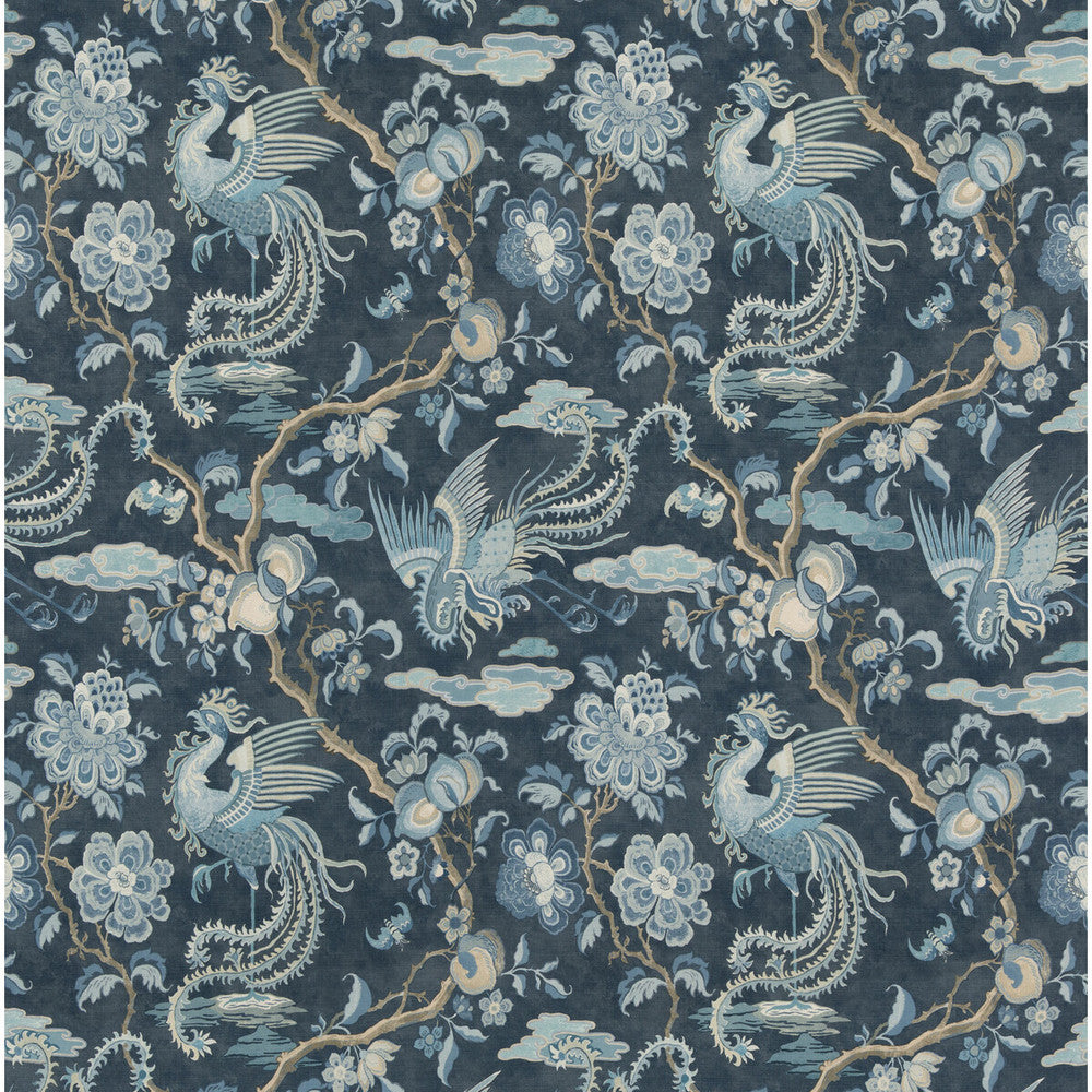 Chifu Indigo by G P & J Baker Designer Fabric CHIFU LINEN - 100% Thailand MEDIUM Horizontal: 26.201 and Vertical: 30.732 52.402 - Swanky Fabrics -