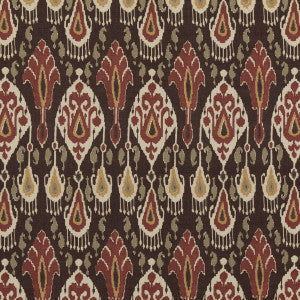 G P & J Baker Fabric Ikat Bokhara Espresso
