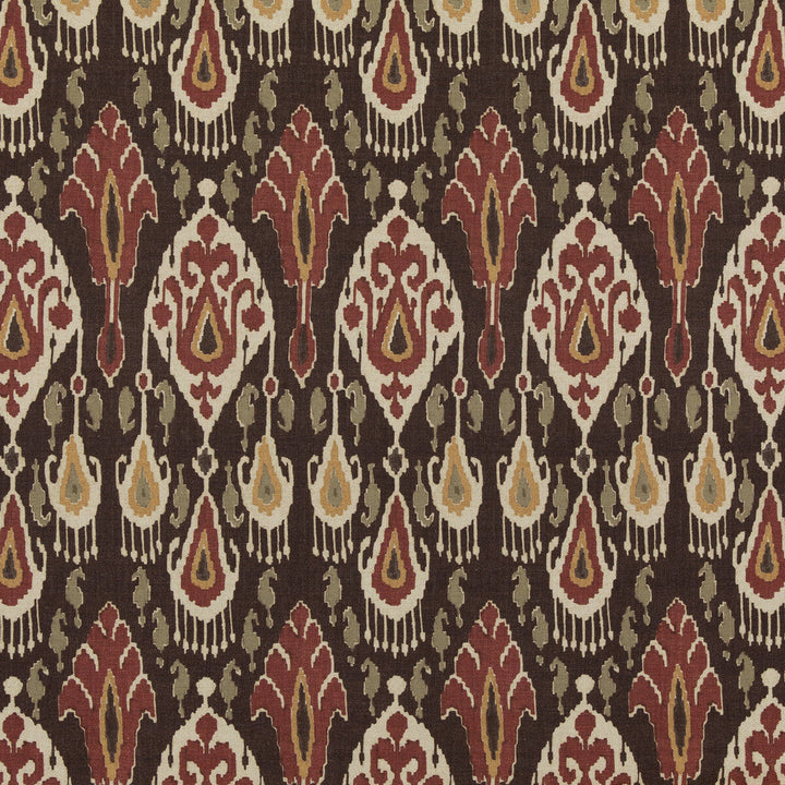 Ikat Bokhara Espresso by G P & J Baker Designer Fabric CHIFU VISCOSE - 49%;LINEN - 26%;COTTON - 17%;POLYESTER - 8% Thailand MEDIUM Horizontal: 10.244 and Vertical: 27.186 51.22 - Swanky Fabrics -
