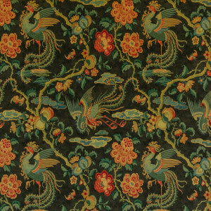 G P & J Baker Fabric Chifu Velvet Charcoal/Multi