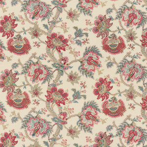 G P & J Baker Fabric Kingham Red/ Blue