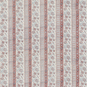 G P & J Baker Fabric Tillington Red/ Blue