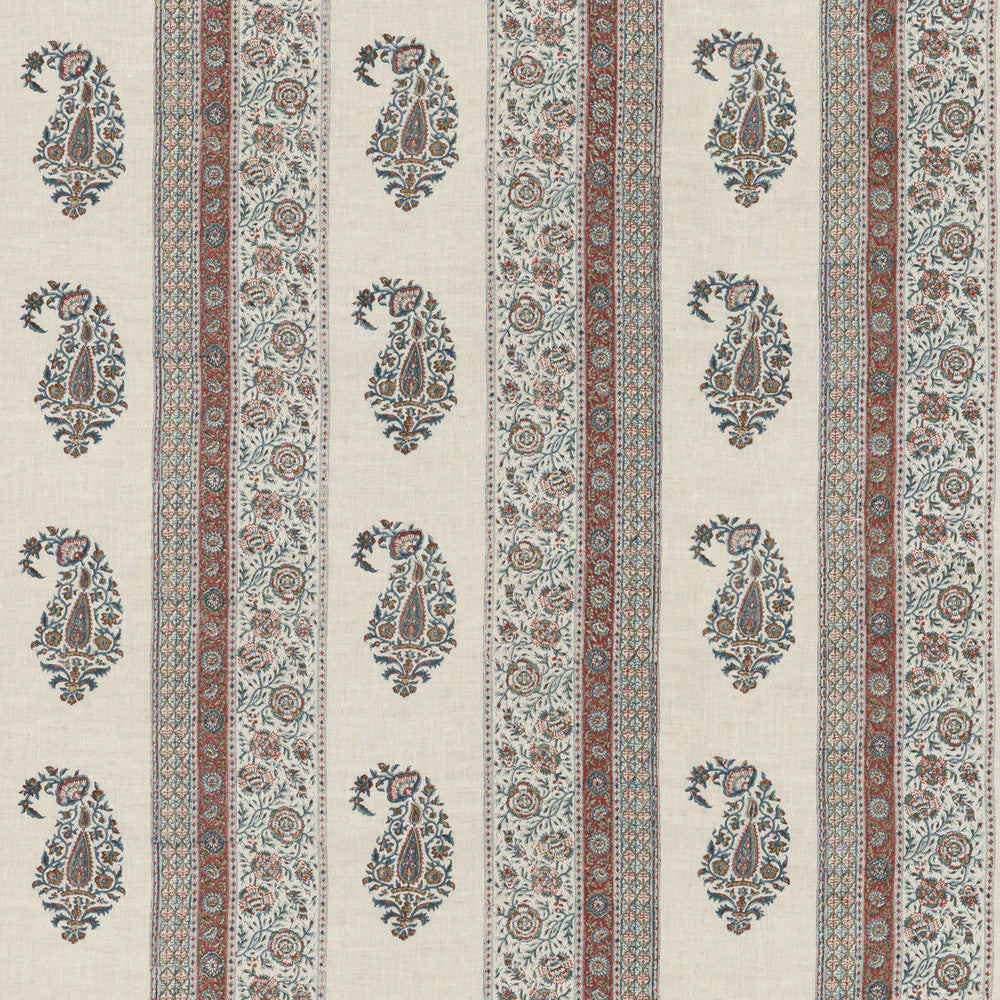 Portobello Red/Blue by G P & J Baker Designer Fabric PORTOBELLO LINEN - 100% India Horizontal: 26.004 and Vertical: 9.456 52.008 - Swanky Fabrics -