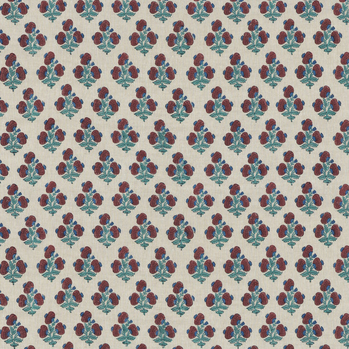 Jaipur Poppy Red/Blue by G P & J Baker Fabric G P & J Baker Fabric Jaipur Poppy Red/BlueFabric PORTOBELLO LINEN - 100% India </p><p>Repeat: H: 3.349, V: 5.91 53.584 - Fabric Carolina -