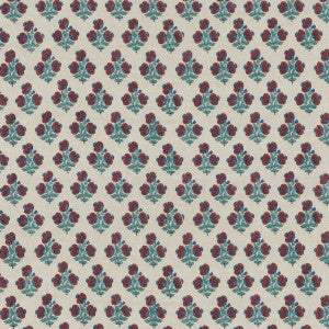 G P & J Baker Fabric Jaipur Poppy Red/Blue