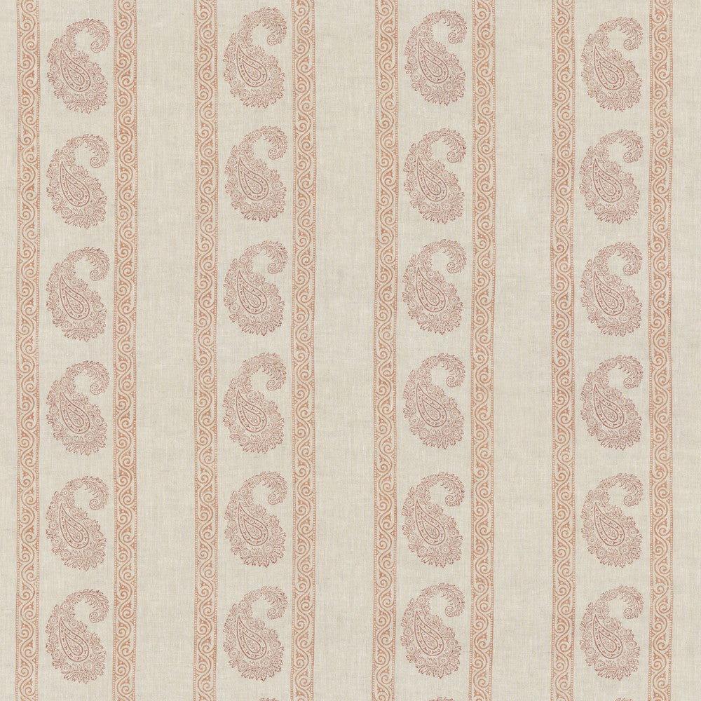 Vintage Paisley Red by G P & J Baker Designer Fabric PORTOBELLO LINEN - 100% India Horizontal: 9.062 and Vertical: 5.516 54.372 - Swanky Fabrics -