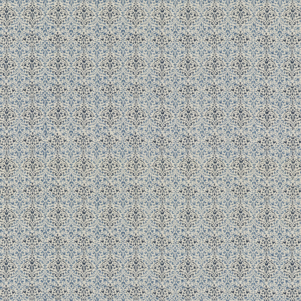 Arabesque Blue by G P & J Baker Designer Fabric PORTOBELLO LINEN - 100% India Horizontal: 3.546 and Vertical: 7.092 56.736 - Swanky Fabrics -