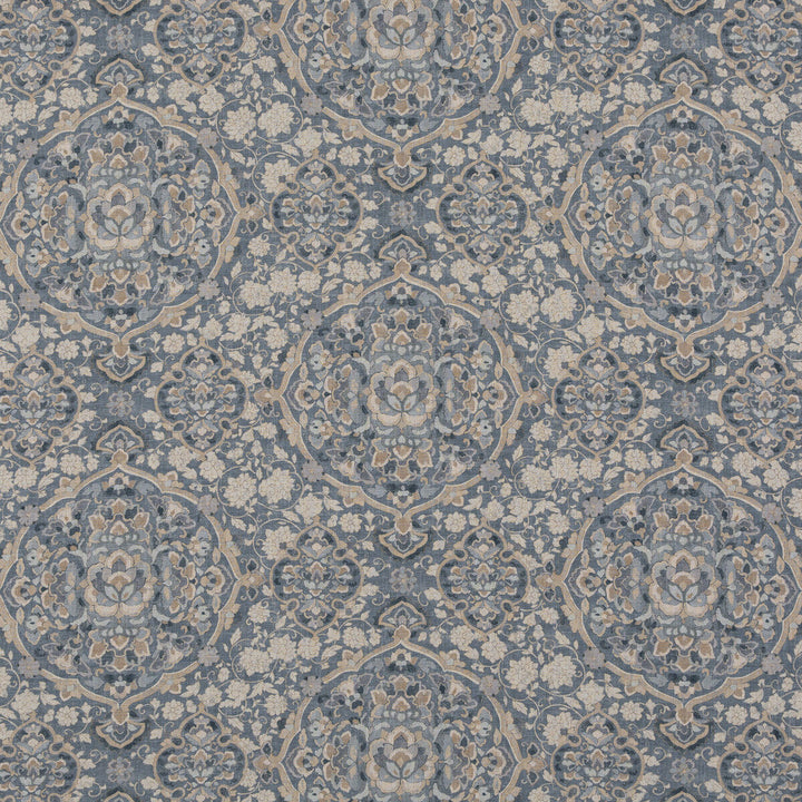 Kiana Blue by G P & J Baker Designer Fabric CASPIAN VISCOSE - 67%;LINEN - 33% United Kingdom Horizontal: 16.942 and Vertical: 23.64 51.22 - Swanky Fabrics -