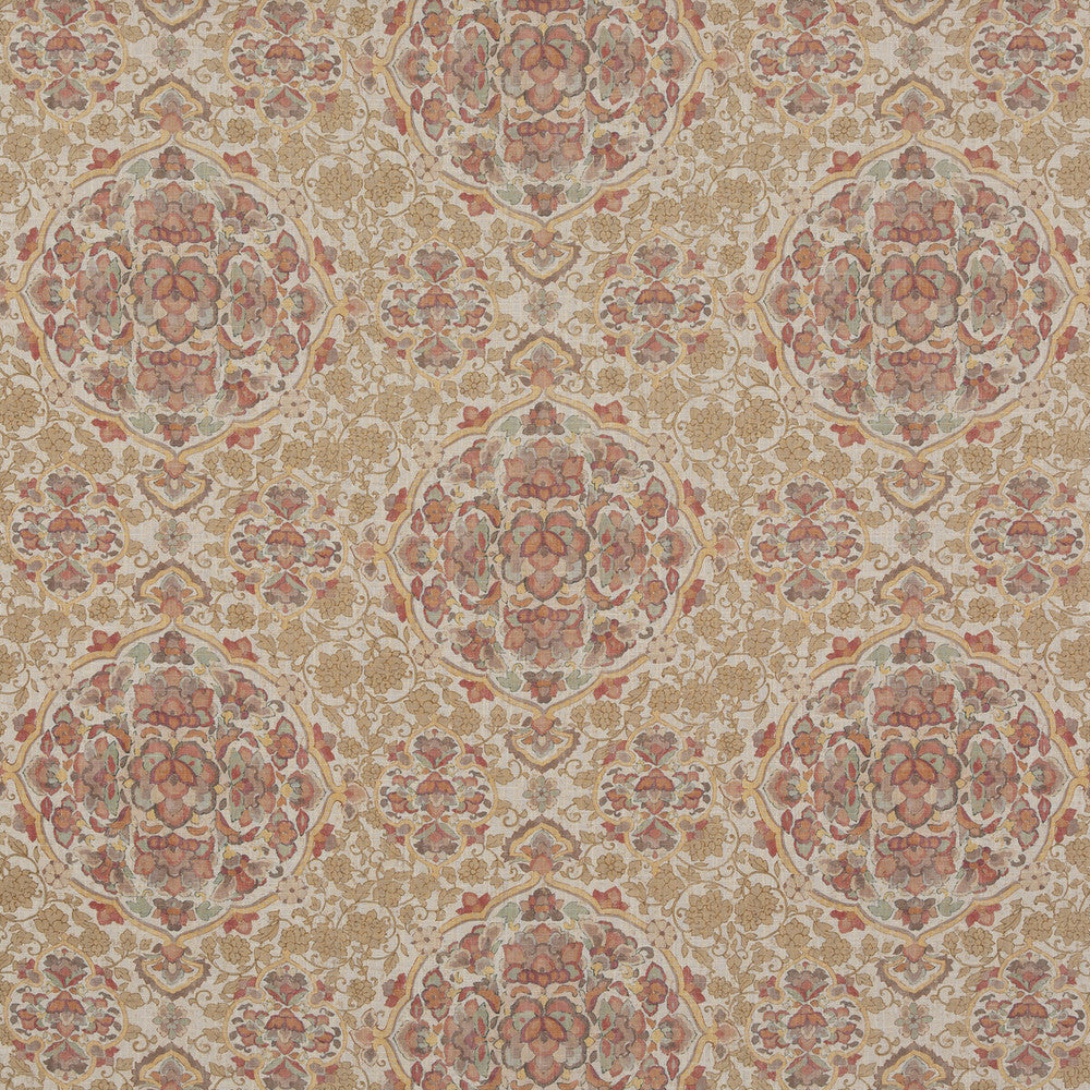 Kiana Red/Aqua by G P & J Baker Designer Fabric CASPIAN VISCOSE - 67%;LINEN - 33% United Kingdom Horizontal: 16.942 and Vertical: 23.64 51.22 - Swanky Fabrics -