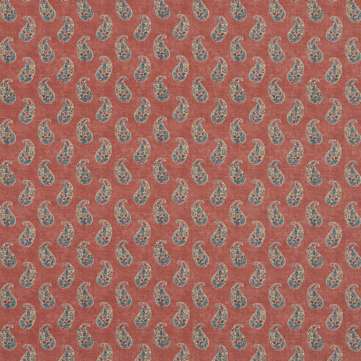 Patola Paisley Red by G P & J Baker Designer Fabric CASPIAN VISCOSE - 82%;LINEN - 18% United Kingdom Horizontal: 4.531 and Vertical: 9.456 54.372 - Swanky Fabrics -
