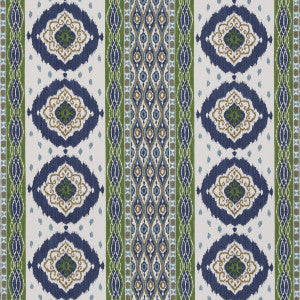 G P & J Baker Fabric Crosby Blue/Green