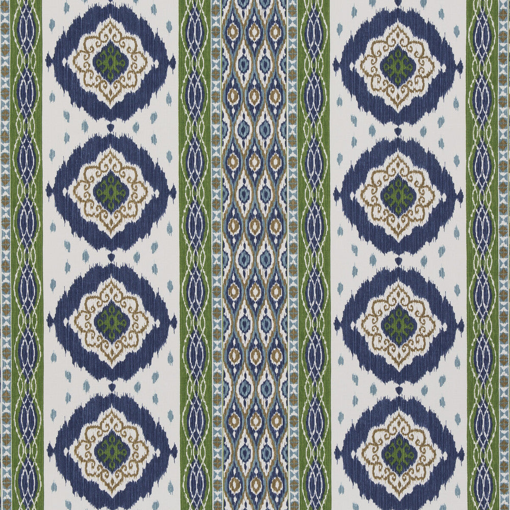 Crosby Blue/Green by G P & J Baker Designer Fabric CASPIAN COTTON - 60%;LINEN - 40% India Horizontal: 26.989 and Vertical: 12.608 53.978 - Swanky Fabrics -