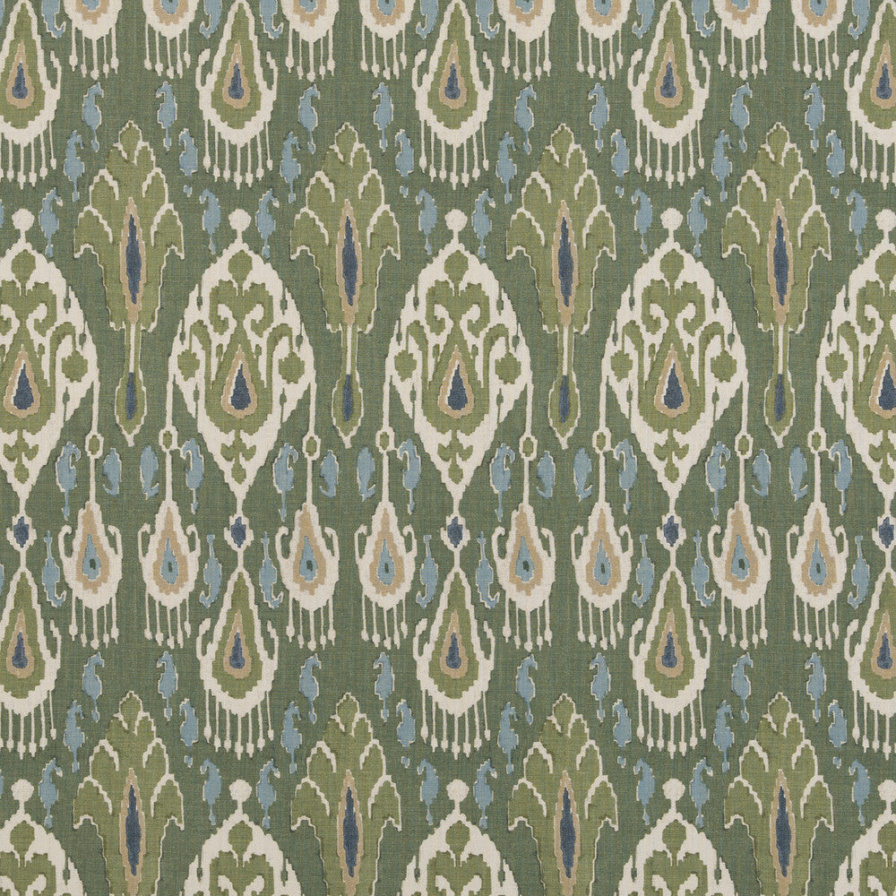 Ikat Bokhara Linen Emerald by G P & J Baker Fabric G P & J Baker Fabric Ikat Bokhara Linen EmeraldFabric CASPIAN LINEN - 100% Thailand </p><p>Repeat: H: 10.441, V: 27.58 52.402 - Fabric Carolina -