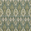 G P & J Baker Fabric Ikat Bokhara Linen Emerald