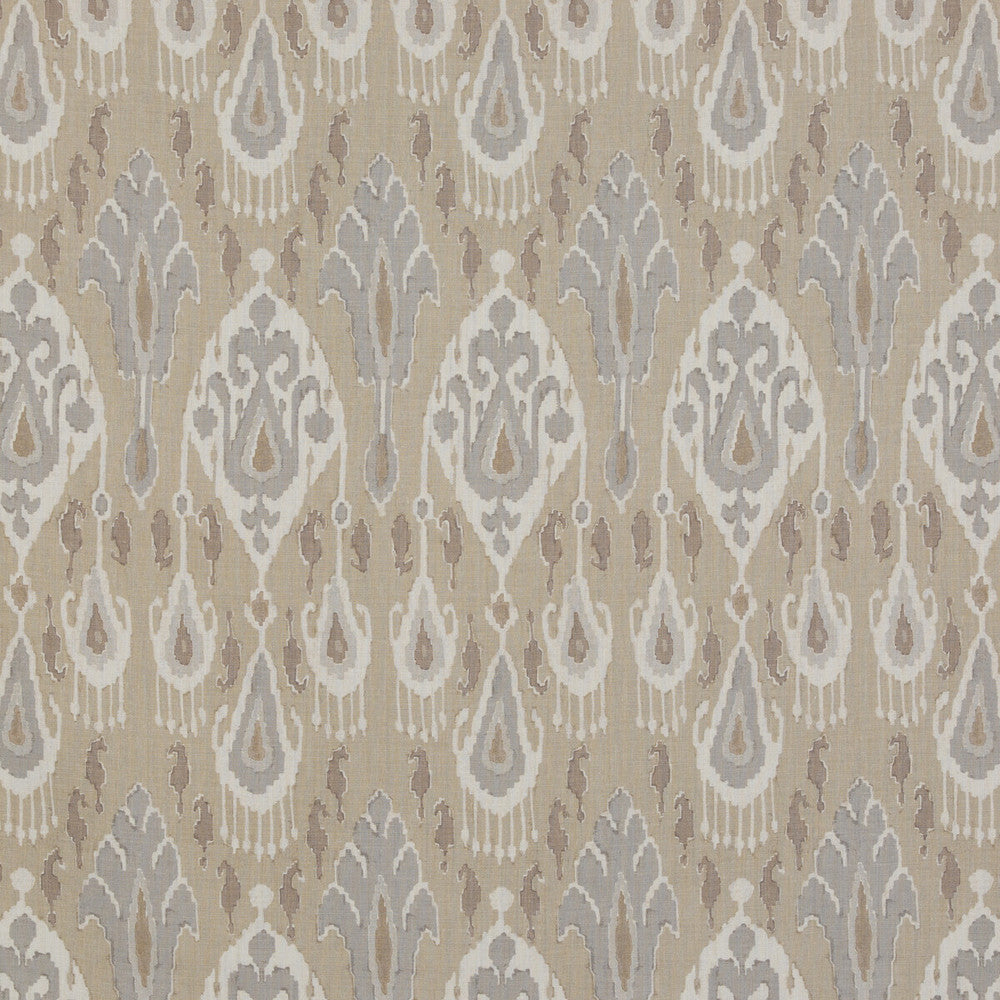 Ikat Bokhara Linen Parchment by G P & J Baker Fabric G P & J Baker Fabric Ikat Bokhara Linen ParchmentFabric CASPIAN LINEN - 100% Thailand </p><p>Repeat: H: 10.441, V: 27.58 52.402 - Fabric Carolina -