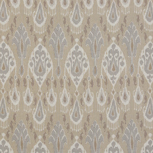 G P & J Baker Fabric Ikat Bokhara Linen Parchment