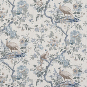 G P & J Baker Fabric Broughton Rose Blue