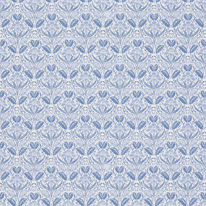G P & J Baker Fabric Iris Meadow Cotton Blue