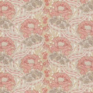 G P & J Baker Fabric Brantwood Cotton Coral/Sand