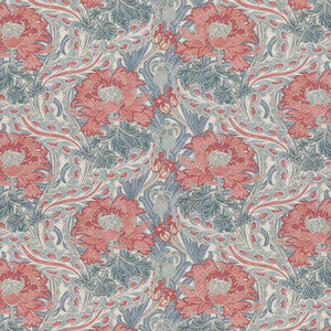 G P & J Baker Fabric Brantwood Cotton Teal