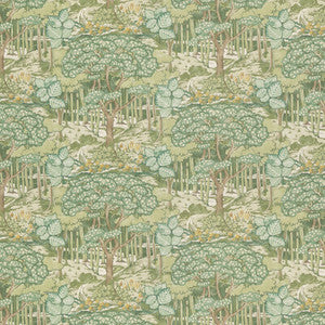G P & J Baker Fabric Ruskin Cotton Green