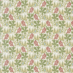 G P & J Baker Fabric Pumpkins Cotton Coral/Green