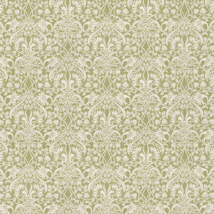 G P & J Baker Fabric Fritillerie Cotton Green