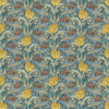 G P & J Baker Fabric Tulip & Jasmine Cotton Teal