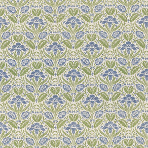 G P & J Baker Fabric Iris Meadow Blue/Green