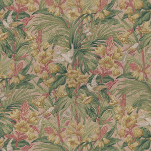 G P & J Baker Fabric Trumpet Flowers Blush