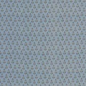 G P & J Baker Fabric Poppy Sprig Blue
