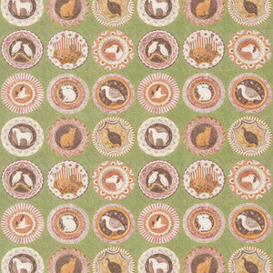 G P & J Baker Fabric Robina'S Dinner Party Green BP11047.3.0