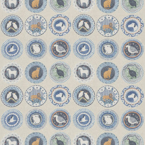 G P & J Baker Fabric Robina'S Dinner Party Blue BP11047.4.0