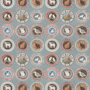 G P & J Baker Fabric Robina'S Dinner Party Teal BP11047.5.0