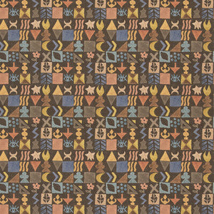 G P & J Baker Fabric Potato Print Chocolate BP11049.2.0