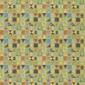 G P & J Baker Fabric Potato Print Green BP11049.3.0