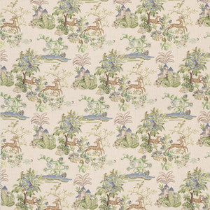 G P & J Baker Fabric Knight'S Tale Sage/Blue BP11058.3.0