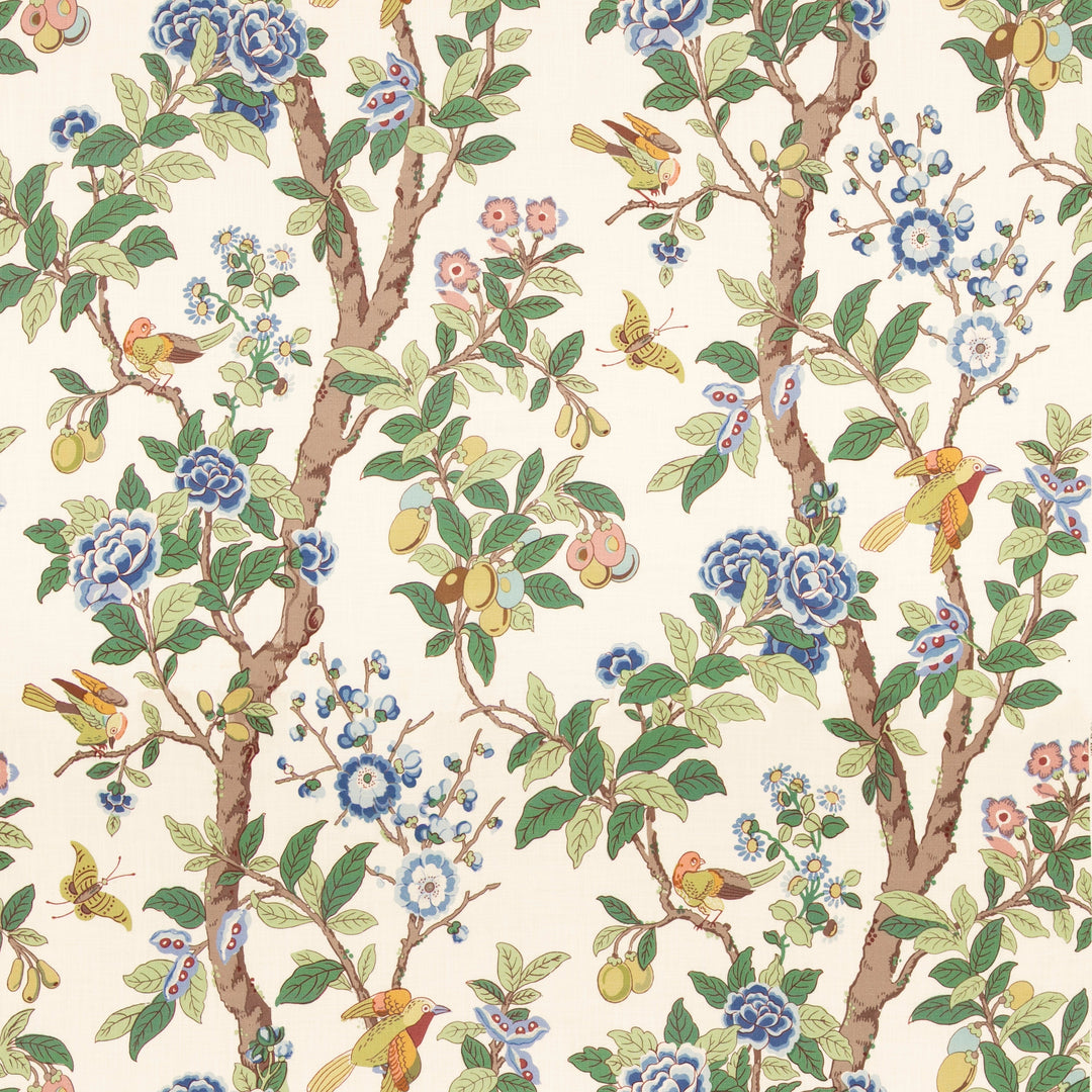 G P & J Baker Fabric Eldon - Blue/Green