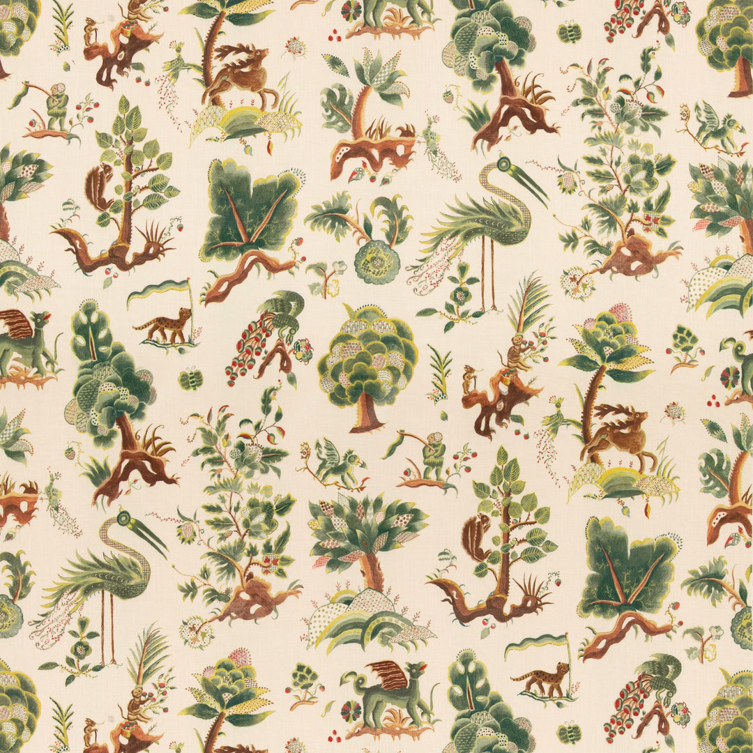 G P & J Baker Fabric Gertrude - Document Green