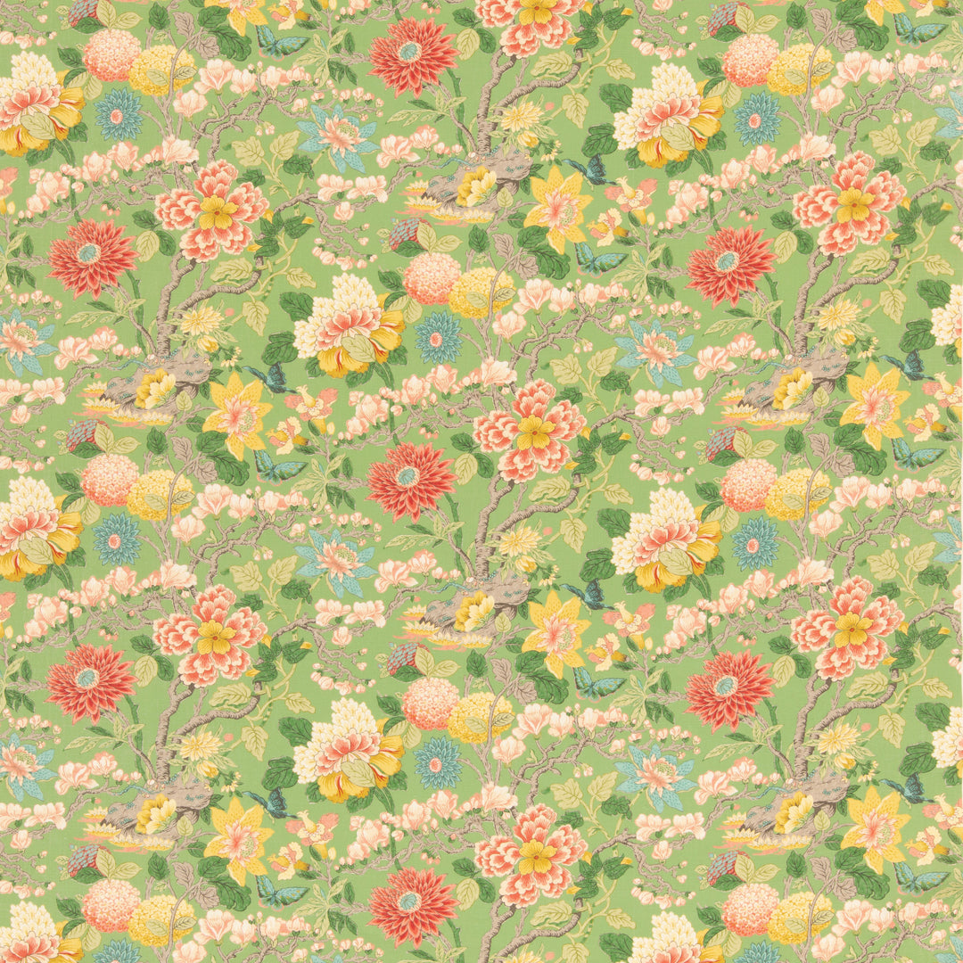 G P & J Baker Fabric Little Magnolia - Emerald