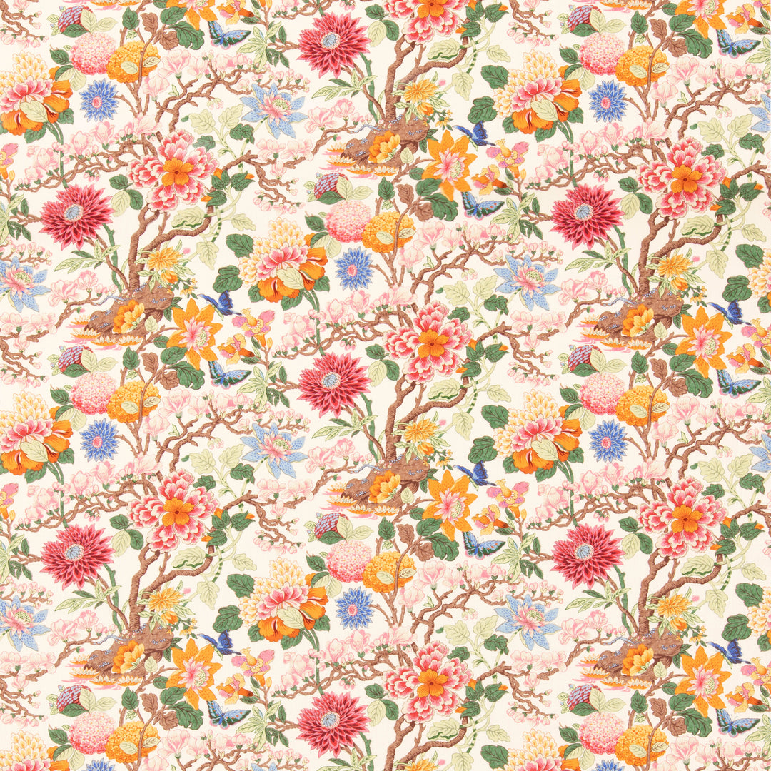 G P & J Baker Fabric Little Magnolia - Pink/Orange