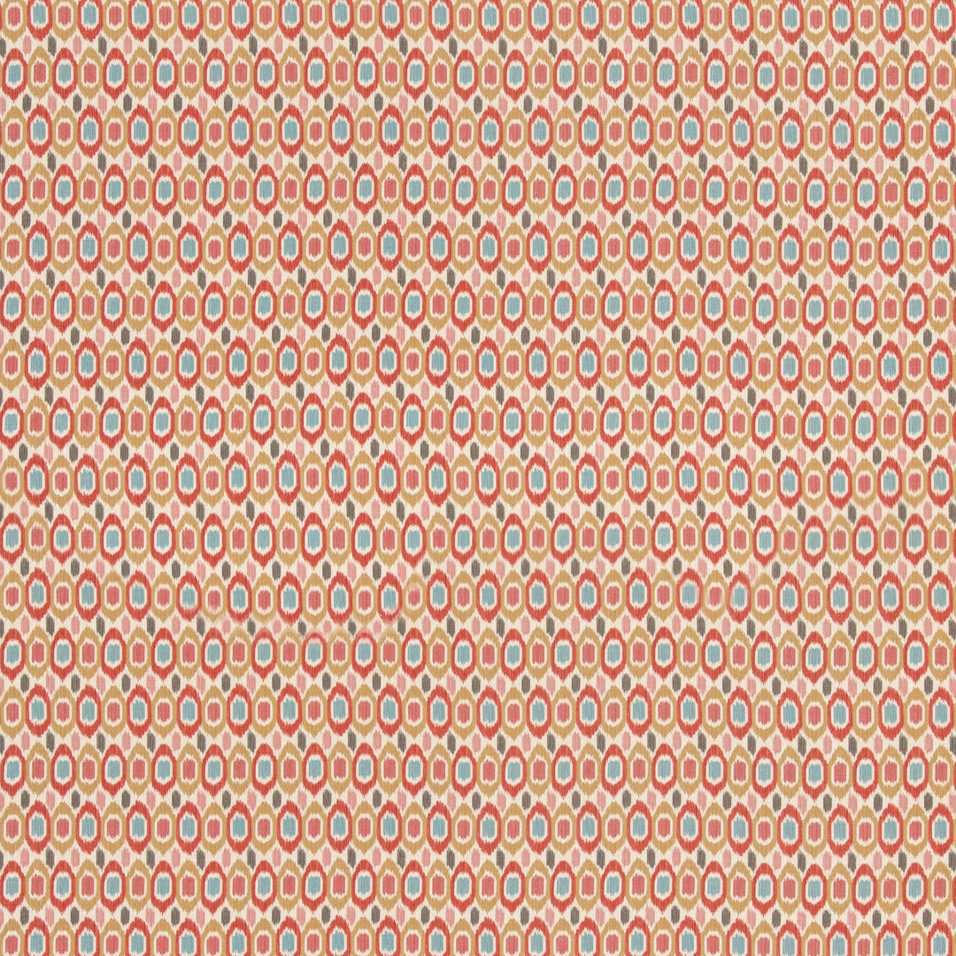 G P & J Baker Fabric Tigris - Red/Ochre