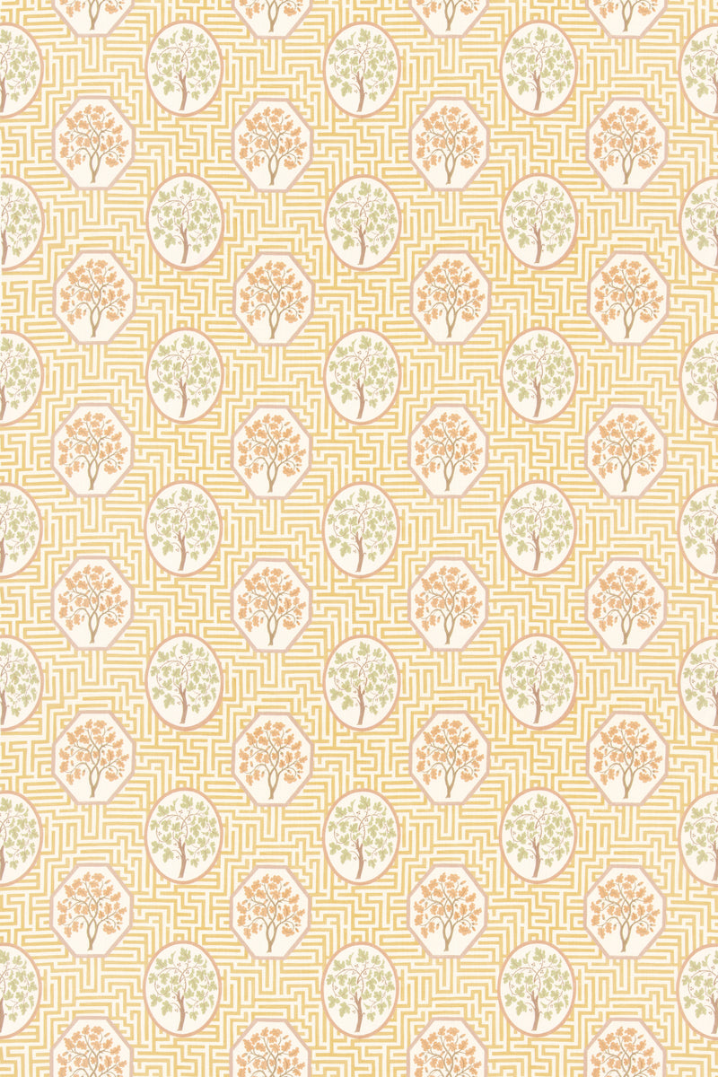 G P & J Baker Fabric Royal Maze - Ochre