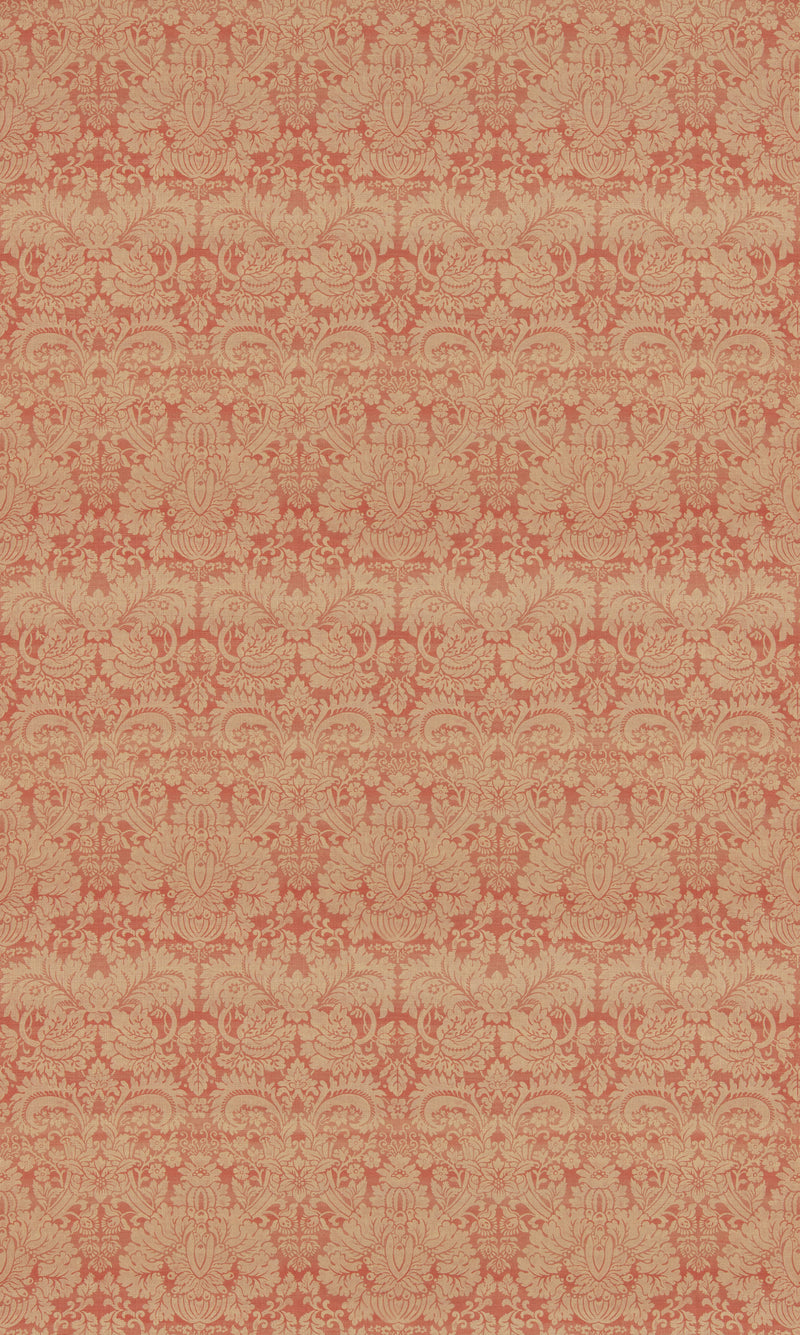 G P & J Baker Fabric Queen's Damask - Old Red