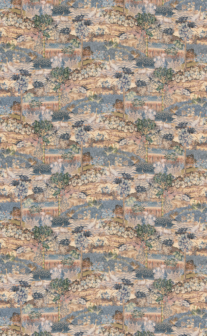 G P & J Baker Fabric Palace Tapestry - Royal Blue