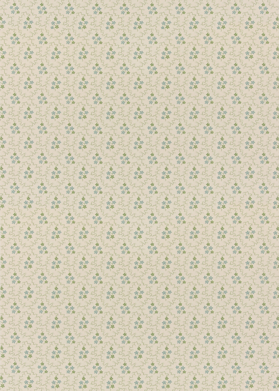 G P & J Baker Fabric Posy - Green/Aqua