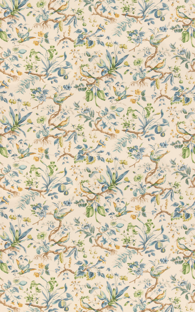 G P & J Baker Fabric Kentwell - Blue/Green