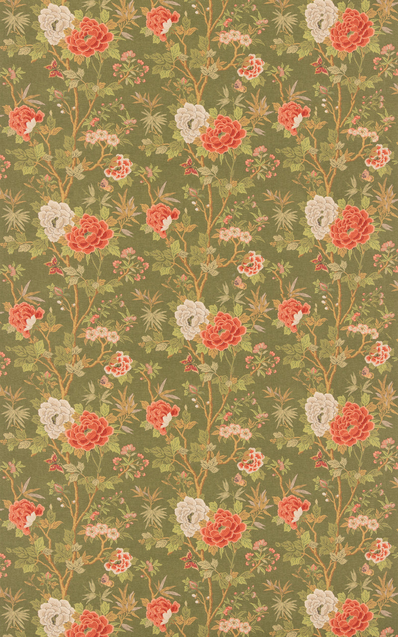 G P & J Baker Fabric Canton - Olive